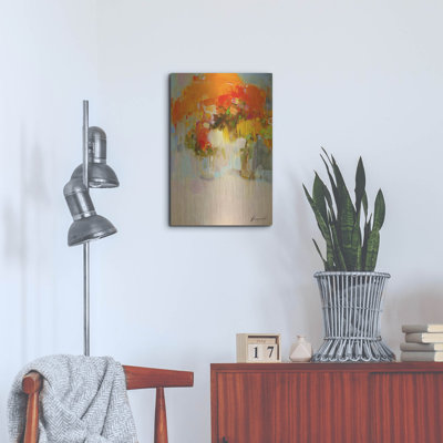 Art mural en métal Latitude Run® «Vase of Yellow Flowers 2» par Vahe Yeremyan