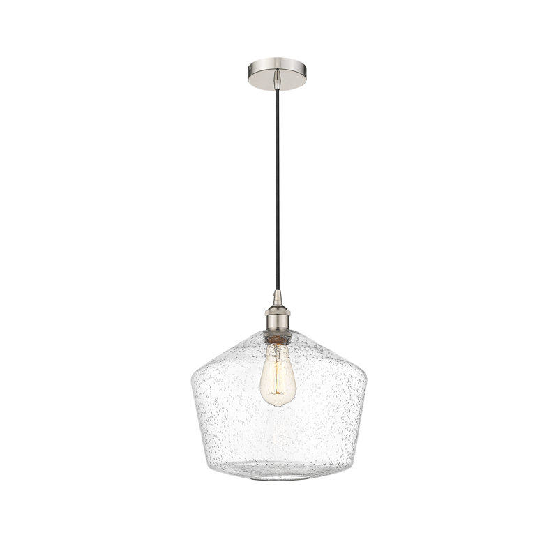 Luminaire suspendu simple à 1 lumière Gabbie, Nickel poli