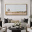 «Cactus Desert», Joshua Tree Retro, chambre à coucher, paysage, très grande impression sur toile encadrée-111664905-96074491