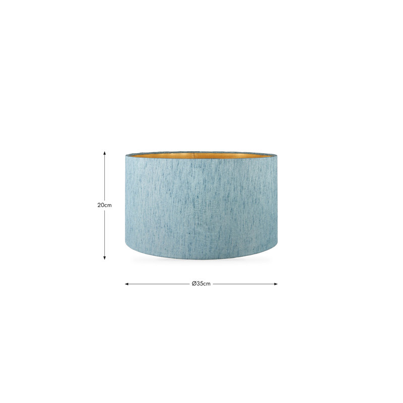Drum Lamp Shade ( Uno ), 20cm H x 35cm W x 35cm D, Blue