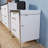 White 3-piece Set, Dressing Table And Two Bedside Tables With Metal Handles And Mirror Decoration, Elegant And Subtle