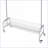 Garment Rack with Basket &amp; Rolling Wheels, Heavy Duty Easy Assembly | Iron | Silver