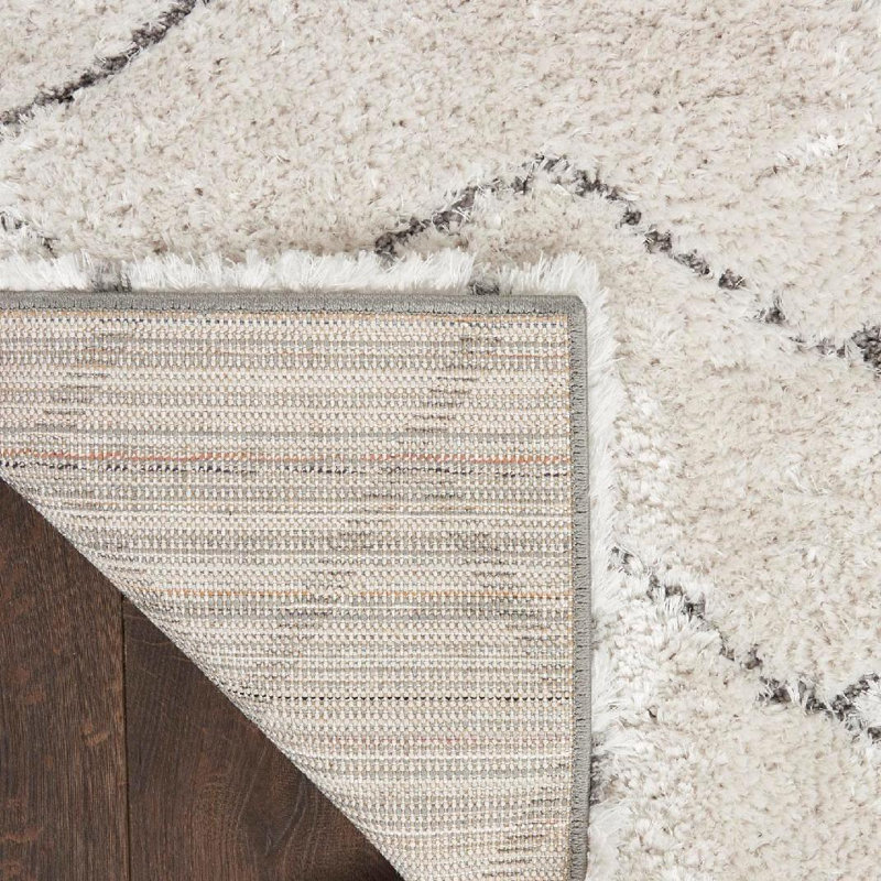 Tapis ivoire / gris Dreamy, Rectangle 4 pi x 6 pi