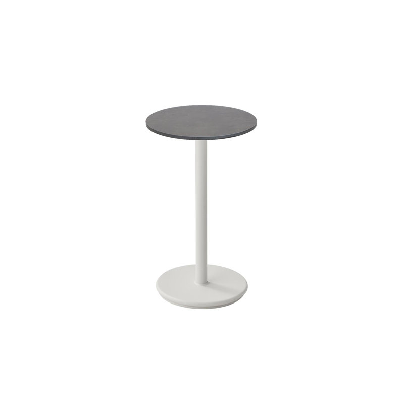 Go Outdoor Round Table, Lava Gray, 23.7" H x 23.7" W x 23.7" D, Gray