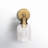 Ria Dimmable Ribbed Glass and Metal Armed Sconce-2039550778