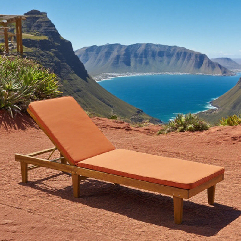Outdoor Chaise Lounge Cushion, Orange