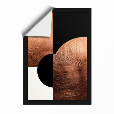 Metallic Ripples Minimalist - Framed Print