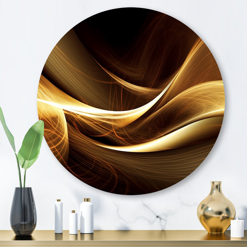 Canapé Serenada Gold Elegant Modern I - Décoration murale Modern Waves, H 29 po x l 29 po x P 1 po