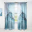 Turquoise liquide Art Universe - rideau en velours moderne - obscurcissant - 1 panneau-1172387870