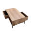 Table basse moderne, finition noyer clair, 40,6 po x 16,5 po x 23,6 po | 100% panneau de particules enduit de mélamine, épaisseur: 0,6 pouce | Design industriel élégant pour le salon et le bureau, durable et élégant