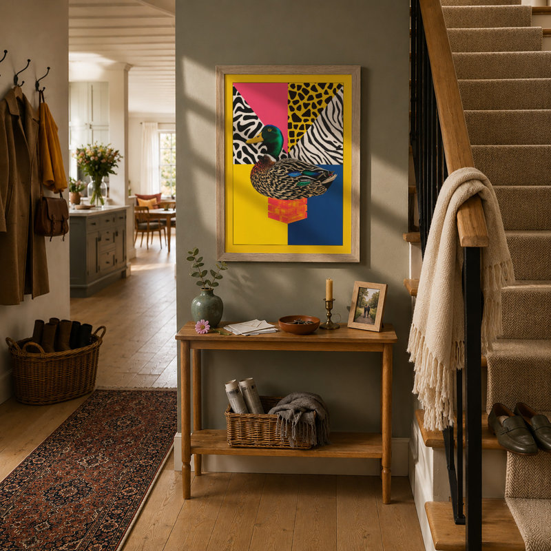 Collaged Duck Modern - Print, Oak, A4 - 29.7 x 21.0 cm