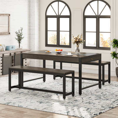 17 Stories 6-Person Dining Set With Sided Drawer & Reviews | Wayfair