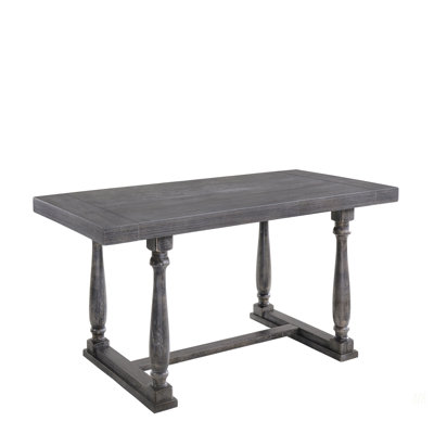 Bernard Weathered Gray Oak Finish Dining Table