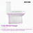 Poseidon Compact One-Piece Toilet, 1.28 GPF Dual Flush, Round Comfort Height, Floor Mounted, Space-Saving