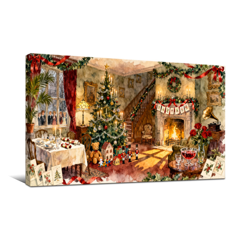 Décoration de table de cheminée de sapin de Noël, H 28 po x l 58 po