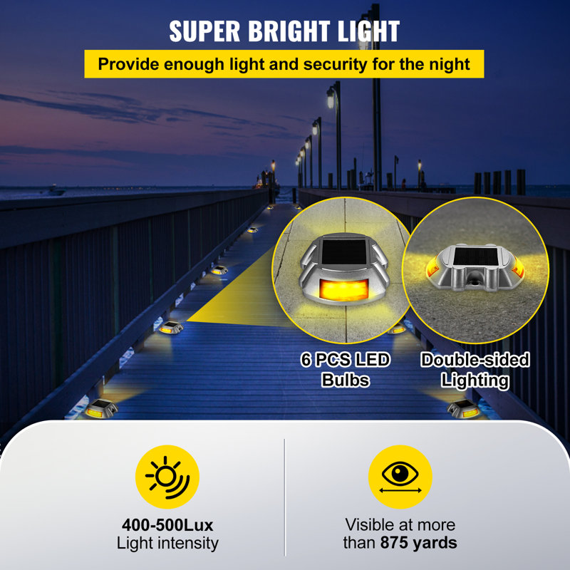 Solar Powered Orange LED Pathway Lights Multipack