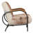 Coto Genuine Hide Upholstered Armchair w/ Teak Accents