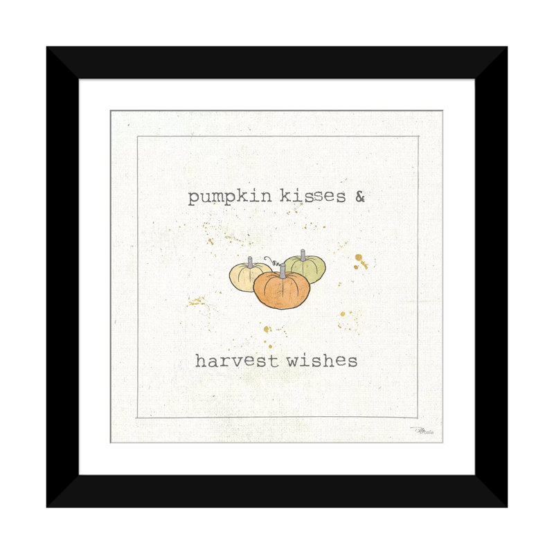 «Harvest Cuties III», art textuel sur toile tendue, Papier d'art encadré noir, Blanc, H 24 po x l 24 po x P 1 po
