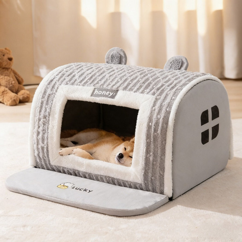 Niche pour chien Winter Winter, Small  (13.78" H x 15.75" W x 13.78" D), Gris