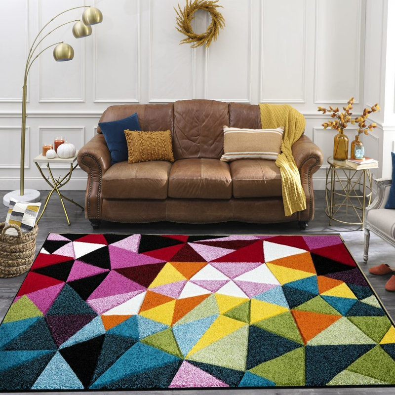 Leonardus Abstract Indoor / Outdoor Area Rug, Rectangle 60 x 110cm