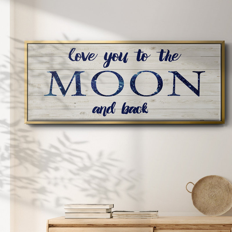 Moon and Back- Framed Canvas, 24" H x 60" W