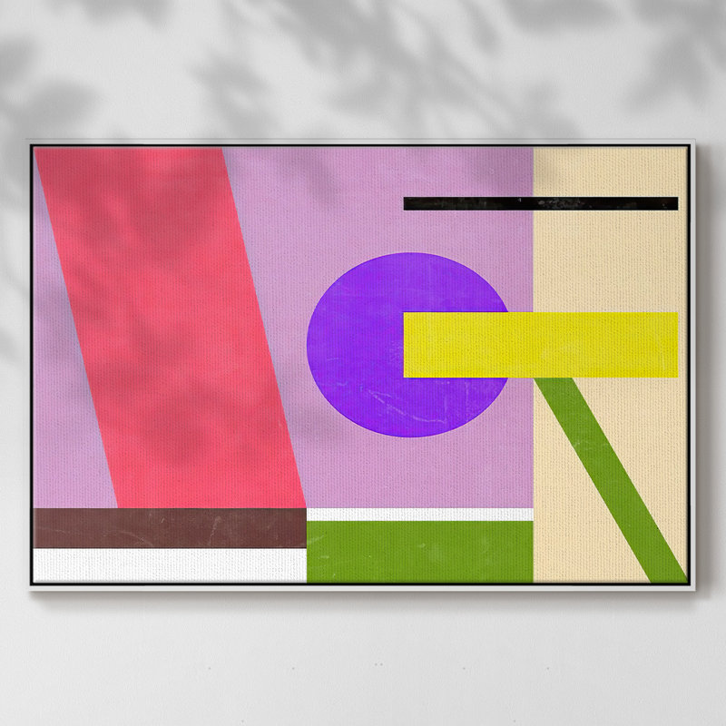 Color Composition IV " Color Composition IV " Painting Print, 17" H x 25" W x 2" D, White Framed Canvas, No Mat
