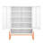 White Freestanding Shoe Cabinet With Adjustable Shelves, 15Cm Airflow, And Dual - Opening Butterfly Doors Powder Coated Double Door Elevated Design, Tip Kit-1053831293