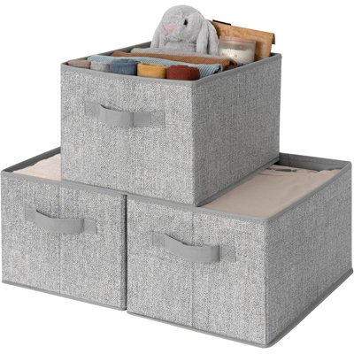 Storage Bins, Storage Baskets For Shelves, Fabric Storage Bins With Handles, Closet Storage Bins, Closet Shelf Organizer, Clothing Storage Organizer B