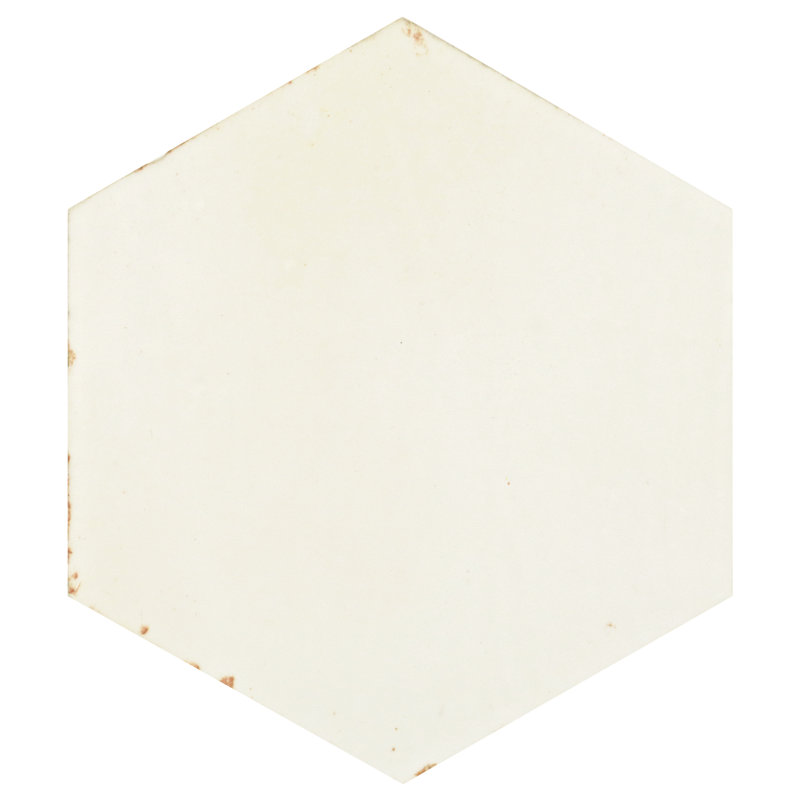 Geometric Hexagon 6" x 6" Porcelain Wall & Floor Tile, White