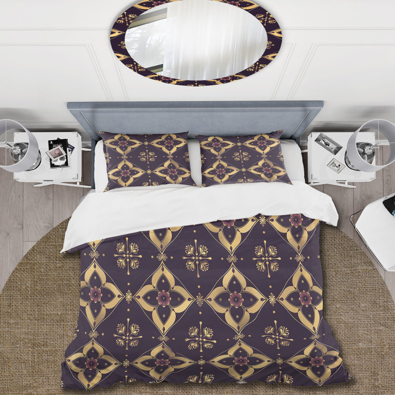 Ensemble de housse de couette Traditional, Housse de couette simple et deux taies décorative