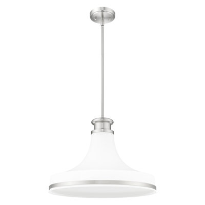 Reznor 18 inch Brushed Nickel 1 Light Pendant