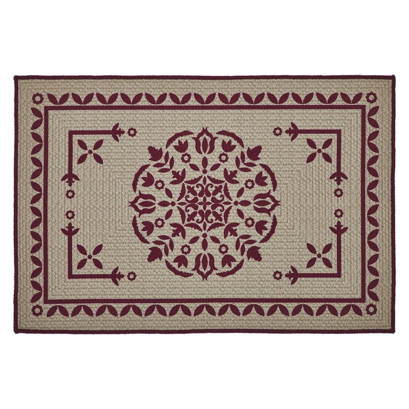 Tapis de bain en jacquard de polyester brun clair Custom House, Bourgogne, L 20 po x L 30 po