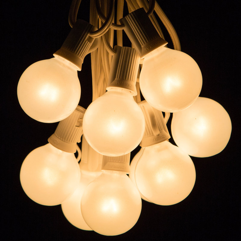 Beeston Outdoor 50 - Bulb 50'' Plug-in Globe String Light, White