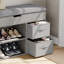 Shoe Bench With Fabric Drawer-491623550
