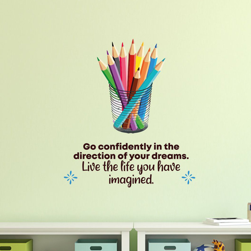 Text & Numbers Wall Decal, 10" H x 8" W
