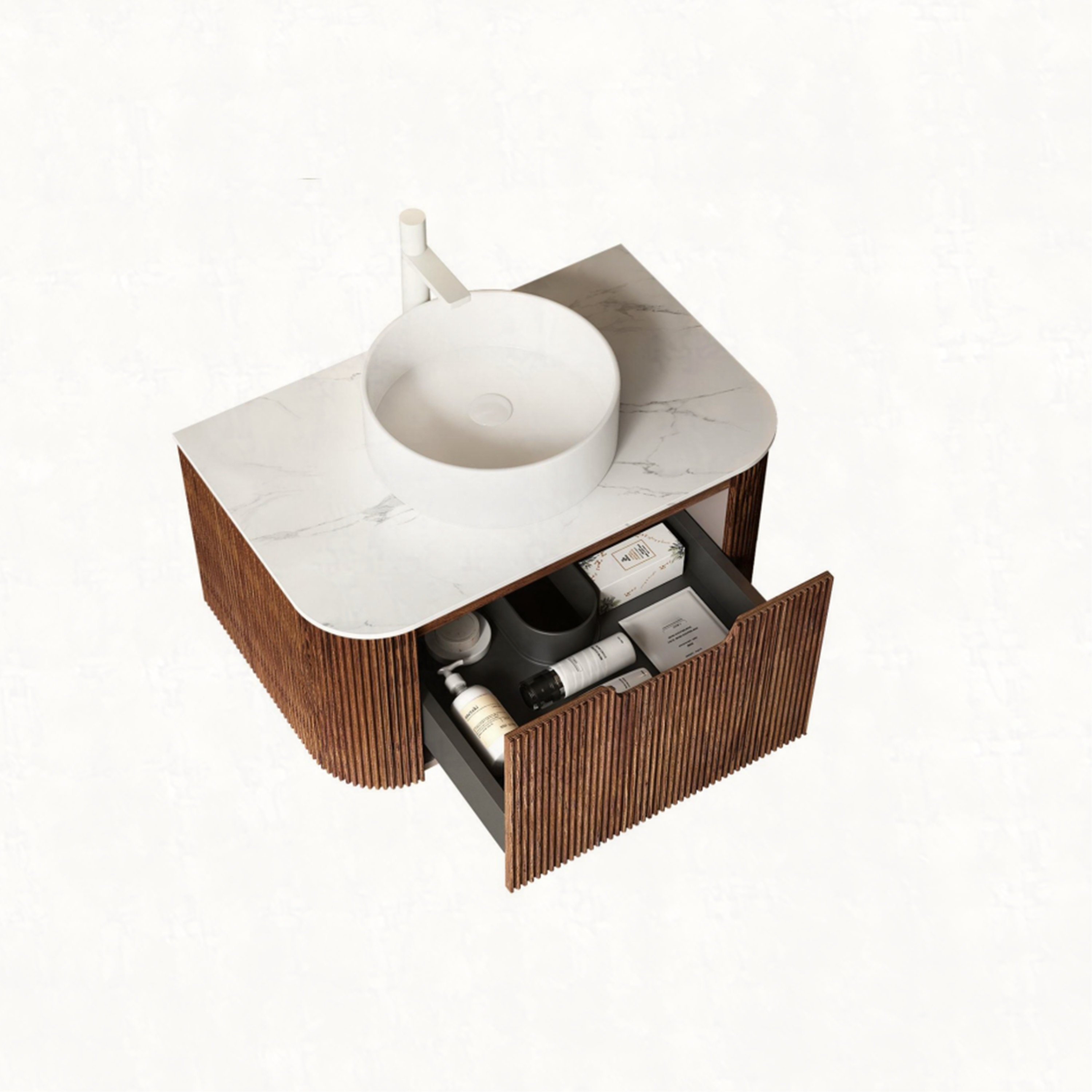 Jeltyprey Meuble-lavabo De Salle De Bain 30 Po Avec Lavabo, Lavabo à Fixation Murale à Bordures