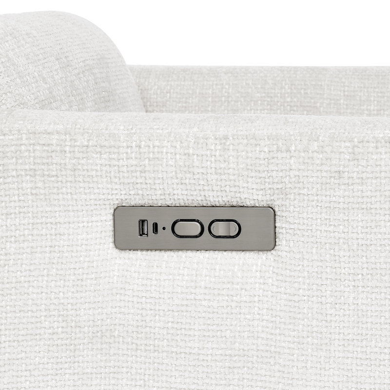 Seoul Power Recliner With USB-C Charging Ports, Nightlight & Lumbar Pillow, Sand, Ivory