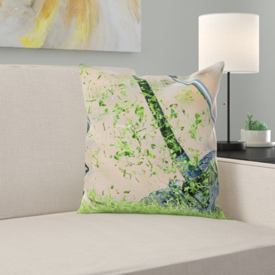 Lawn Mower Throw Pillow