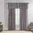 Faux Silk Embroidered Window Valance Grey 50x18"-118743556