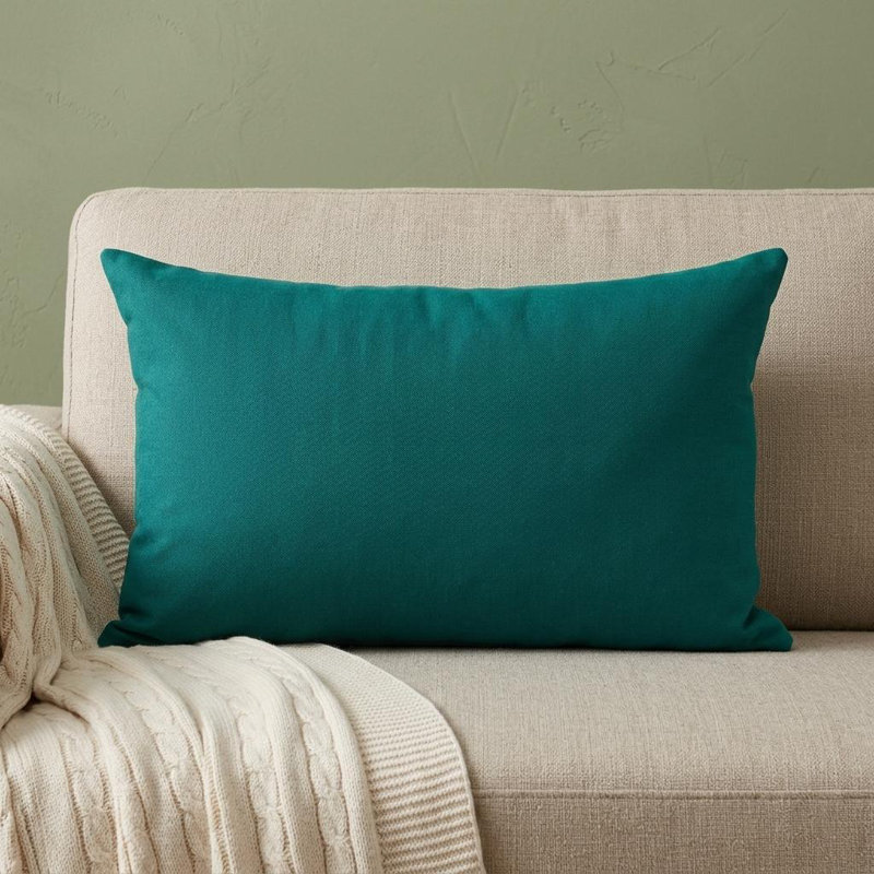 Coussin 12 "x 18" en coton vert