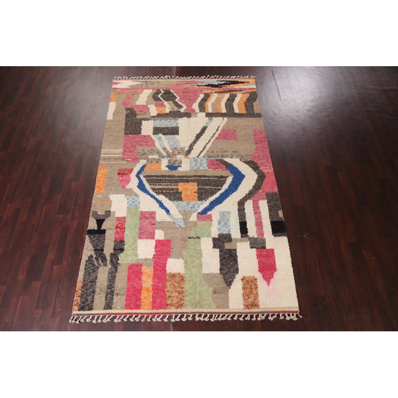 One-of-a-Kind 6'11'' x 10'10'' New Age Rectangle Wool Area Rug in