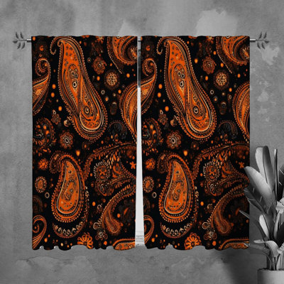 Paire de rideaux obscurcissant en polyester Sharad