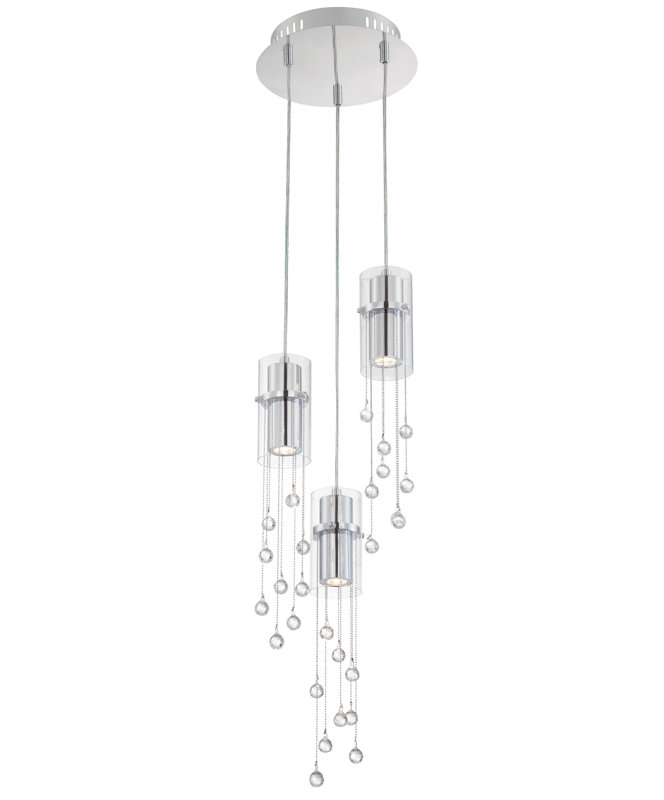 suspension cylindrique en grappe 3 lumières Aazad