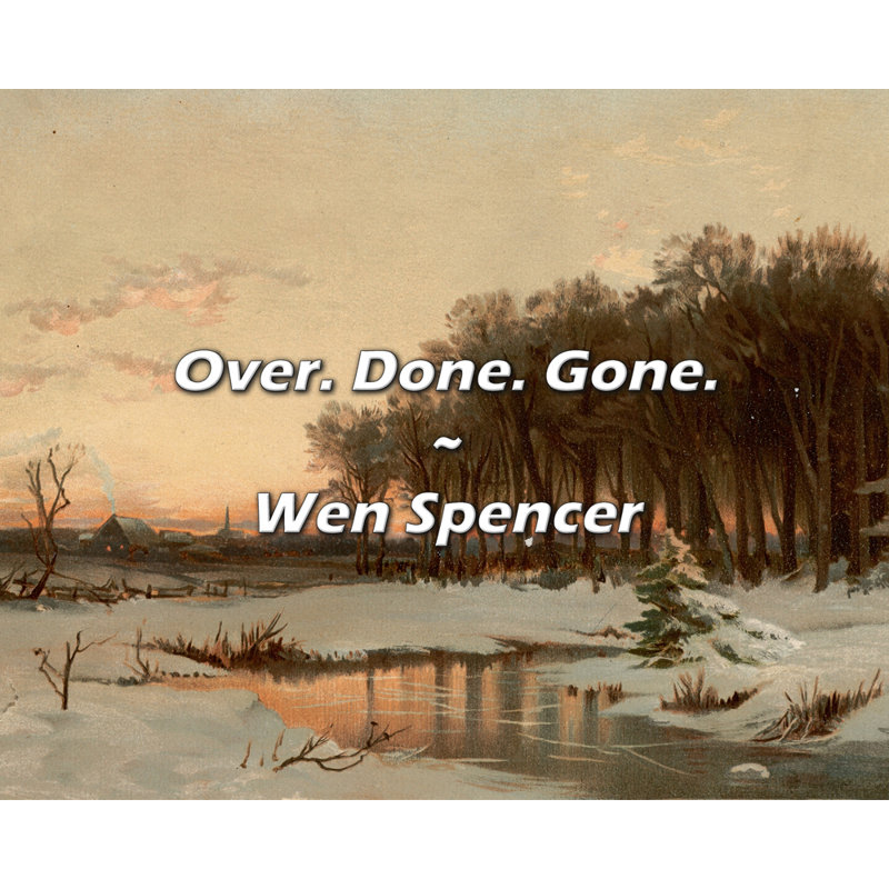 Wen Spencer Quote: Over. Done. Gone.