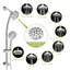 Système de douche complet en chrome