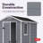 Keter Manor 4x6 ft. Durable Resin Outdoor Storage Shed With Floor and Double Doors for Garden Patio Furniture and Tools, Grey