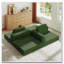 Canapé-lit convertible en velours côtelé avec coussin cylindrique Corduroy-1903176734