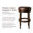 Maven Lane Pullman Backless Swivel Kitchen Stool with Upholstery Seat-128006627-128006623