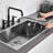 Clihome Kitchen Faucet with Side Spray-79486351