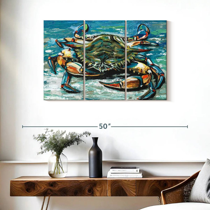 Crabe Brampt Blue Palette I, H 24 po x l 38 po